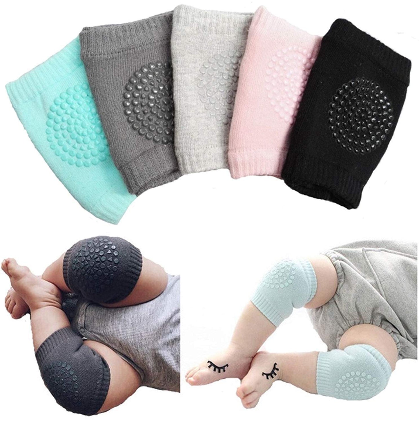 Baby Knee Pads for Crawling | Soft Anti-Slip Knee Protectors for Infants & Toddlers (1 Pair)