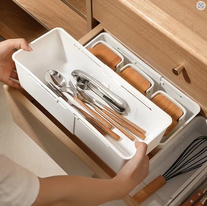 Large Expandable Drawer Organizer – Adjustable Storage Tray & Divider for Kitchen, Bedroom & Office