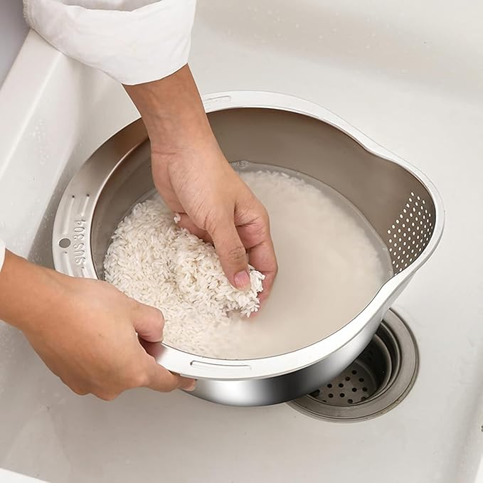Stainless Steel Rice Bowl – Durable, Rust-Resistant & Mirror Finish – Perfect for Daily Dining or Serving (Sliver)