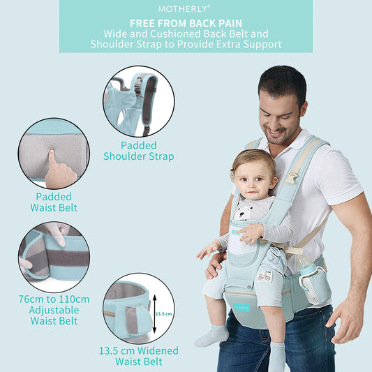 Ergonomic Baby Carrier with Hip Seat | Breathable Mesh Newborn to Toddler Carrier