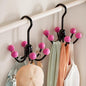 6-Hook Closet Organizer Hanger | Space Saving Holder for Scarves, Bags, Belts, Caps & Accessories