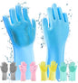 1 Pc - Magic Silicone Dish Washing Gloves | Reusable Silicone Cleaning Gloves for Kitchen, Dishwashing, Bathroom, Car Washing & Pet Grooming