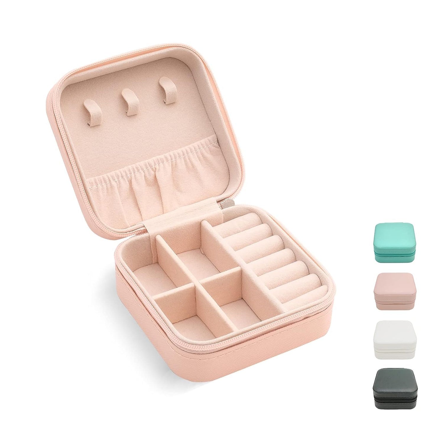 Mini Jewelry Travel Case | Portable Jewelry Organizer Box for Rings, Earrings, Necklaces, Bracelets & Accessories