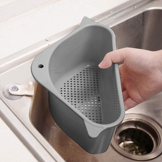 Triangle Sink Drain Basket Strainer | Kitchen Corner Washing Strainer for Fruits, Vegetables & Food Waste Filtering