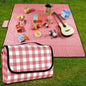 Waterproof Picnic Mat – Large Foldable Sandproof Gingham Blanket for Beach, Park, Camping & Outdoor Use